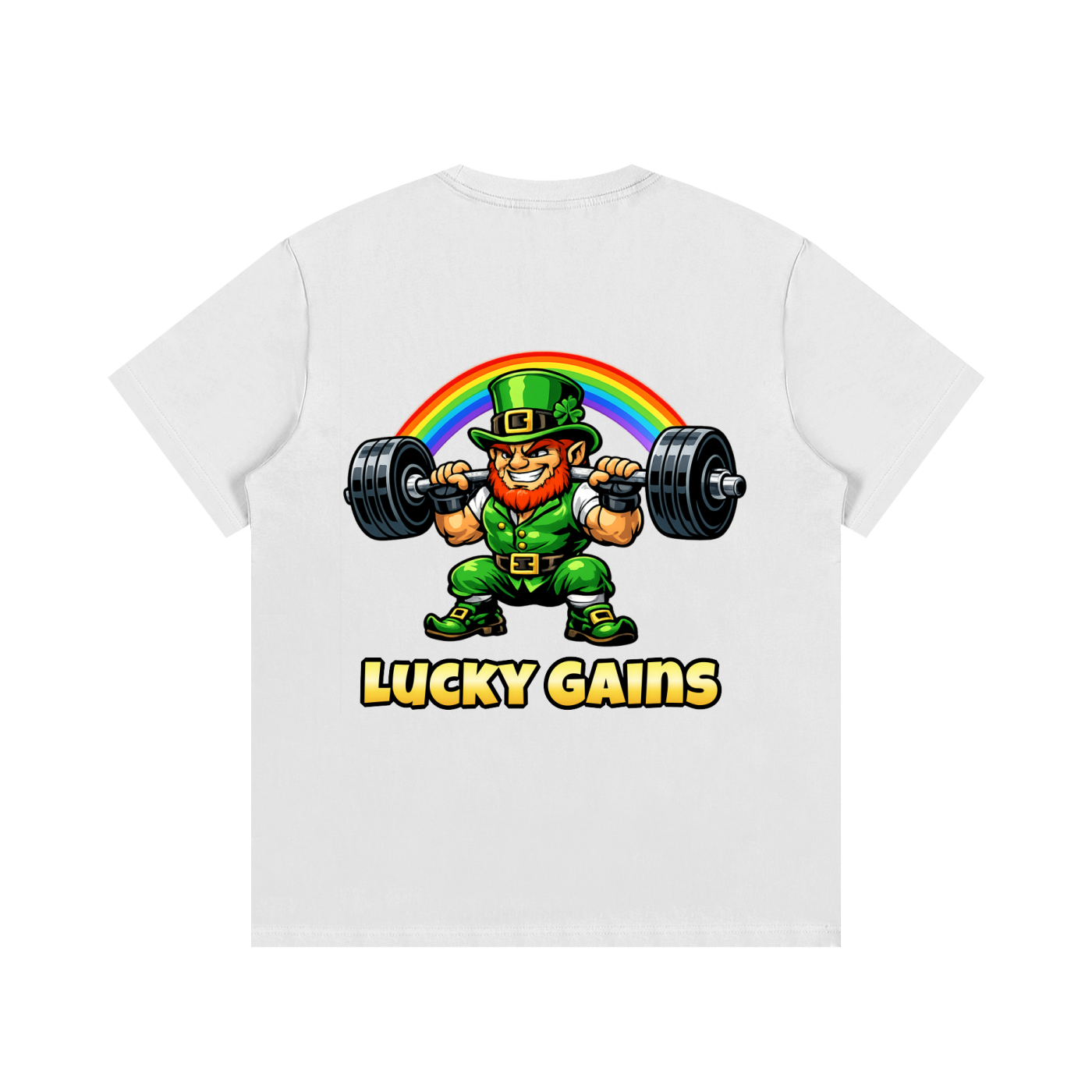 Lucky Gains T-Shirt (Male) – White