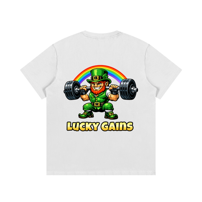 Lucky Gains T-Shirt (Male) – White