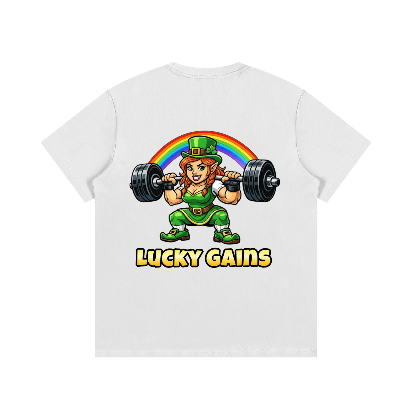t-shirt,gym,gym wear,st. patrick's day,workout,white,leprechaun,lucky,female