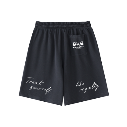 shorts,gym wear,workout,exercise,royalty,100% cotton,majestic