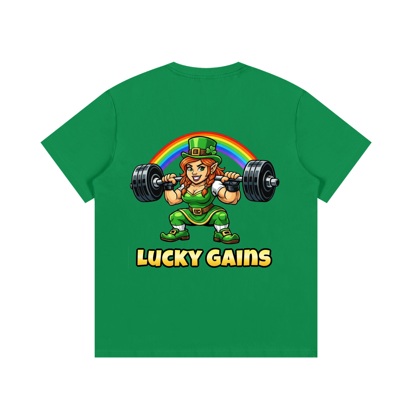 t-shirt,gym,gym wear,workout,leprechaun,weightlifting,lucky,green,st. patrick's day,female