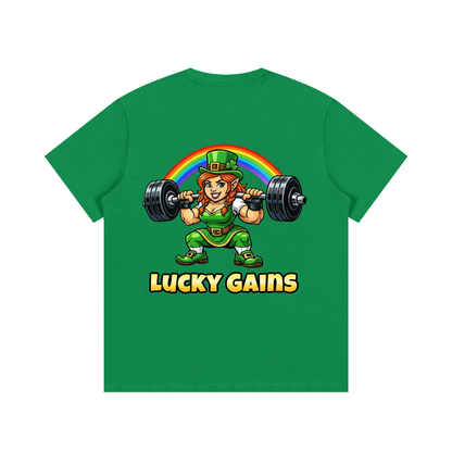t-shirt,gym,gym wear,workout,leprechaun,weightlifting,lucky,green,st. patrick's day,female