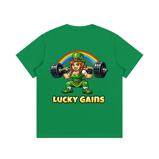 t-shirt,gym,gym wear,workout,leprechaun,weightlifting,lucky,green,st. patrick's day,female